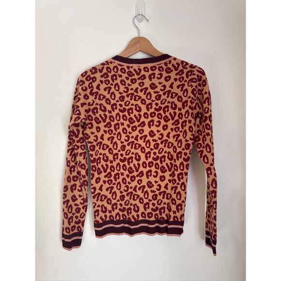Scotch & Soda Leopard Print Knit Pullover Lightweight Sweater - Small - Picture 7 of 8